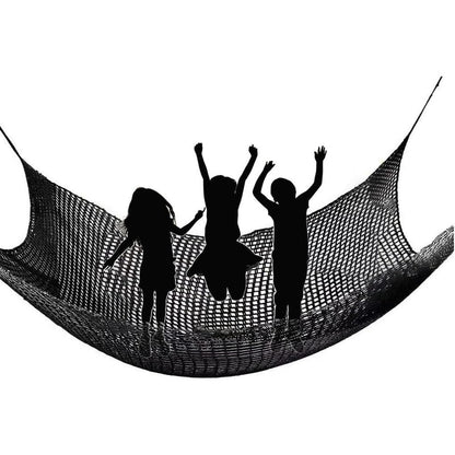 LGLFDJ Double Layer Safety Netting Kids Climbing Protection For Backyard Playground Suspension Bridge And Patio Hammock Size 9.8 X 19.7 Feet Black