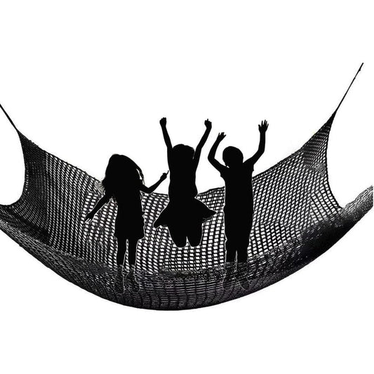 LGLFDJ Double Layer Safety Netting Kids Climbing Protection For Backyard Playground Suspension Bridge And Patio Hammock Size 9.8 X 19.7 Feet Black