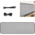 Jinghanger Balcony Netting For Pets And Children Stairway Safety Mesh Net 9.84 Feet By 2.4 Feet Durable Tear Resistant Black Polyester