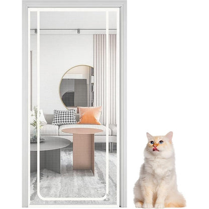 Genel Cat Screen Door 90x220cm Mesh Heavy Duty Net Indoor Partition Gate For Pet Management And Airflow Passage In Apartment Doorways