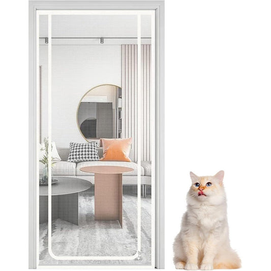 Genel Cat Screen Door 90x220cm Mesh Heavy Duty Net Indoor Partition Gate For Pet Management And Airflow Passage In Apartment Doorways