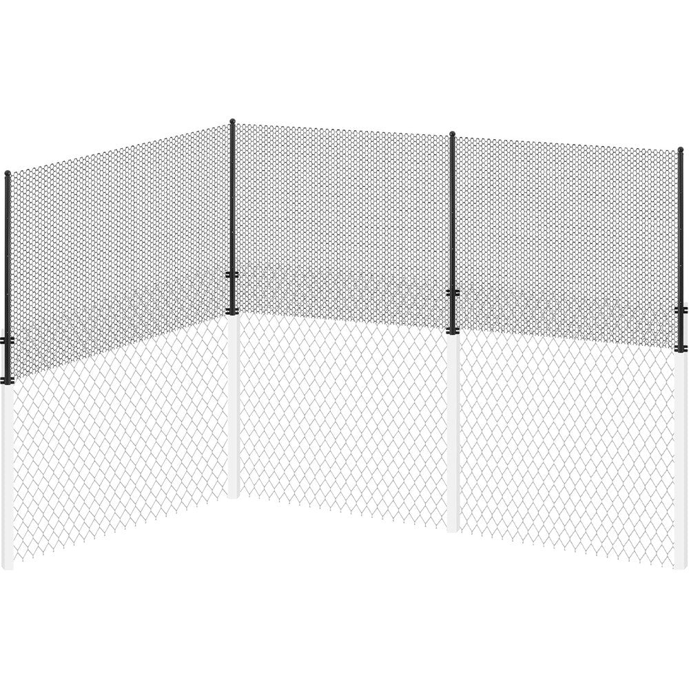 Tpshke Cat Fence Retrofit System Vertical Fence Extension 100 Foot Kit For Secure Pet Containment With Galvanized Steel And Poly Mesh