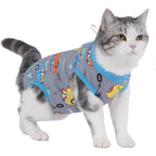 Kzrfojy Cat Recovery Suit Cat Onesie For Cats After Surgery Female Male Spay Kitten Neuter Surgical Bodysuit Post Surgery Alternative Gray Large
