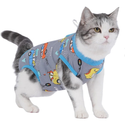 Kzrfojy Cat Recovery Suit Cat Onesie For Cats After Surgery Female Male Spay Kitten Neuter Surgical Bodysuit Post Surgery Alternative Gray Large