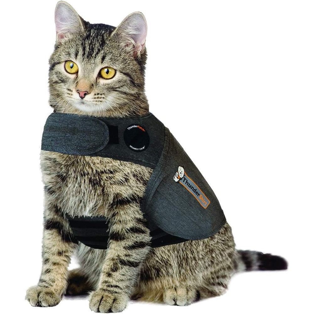 Thundershirt Classic Cat Anxiety Jacket Heather Gray Medium For Cats Weighing 9 To 13 Pounds
