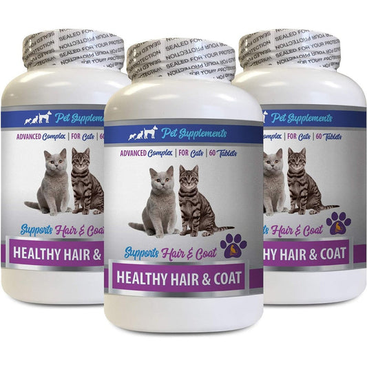 Pet Supplements healthy hair and coat tablets for cats front view