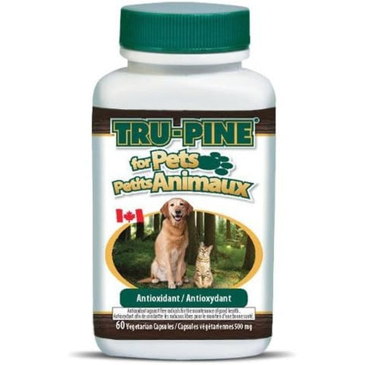 Essiac Tru-Pine for Pets antioxidant capsules bottle front view