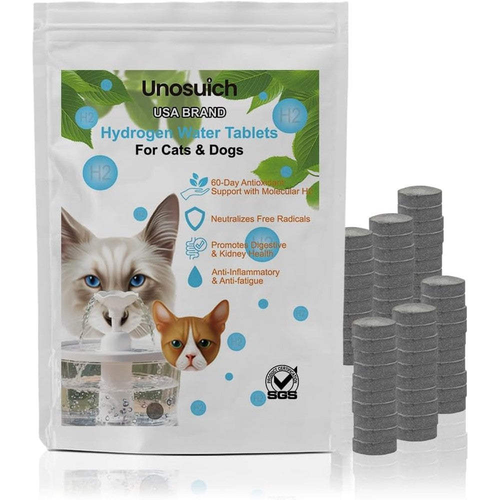 Unosuich Pet Hydrogen Water Tablets front view packaging