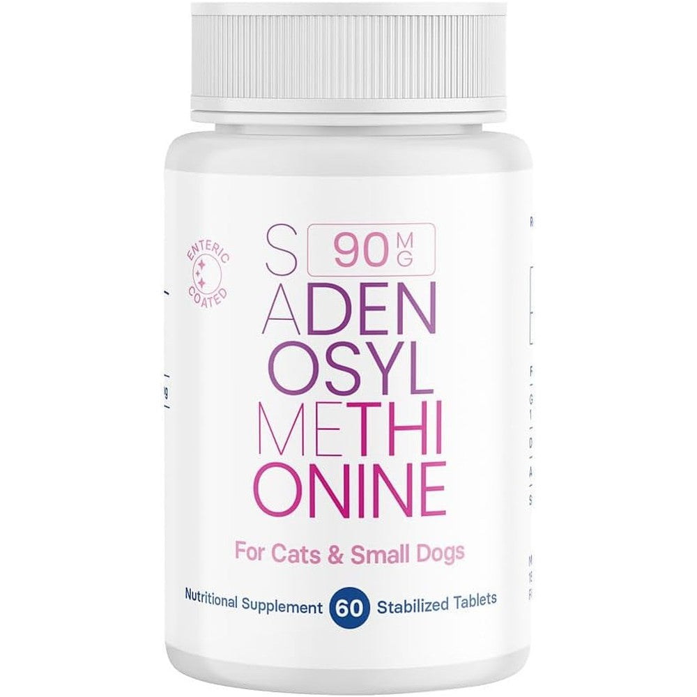 Generic SAM-e Liver And Brain Health Supplement For Small Dogs And Cats S-Adenosylmethionine 90 Milligrams 60 Enteric Coated Tablets - Image 1