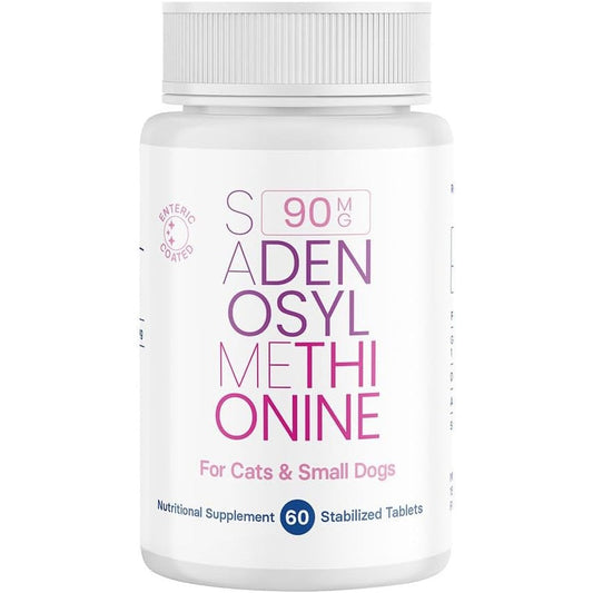 Generic SAM-e Liver And Brain Health Supplement For Small Dogs And Cats S-Adenosylmethionine 90 Milligrams 60 Enteric Coated Tablets - Image 1