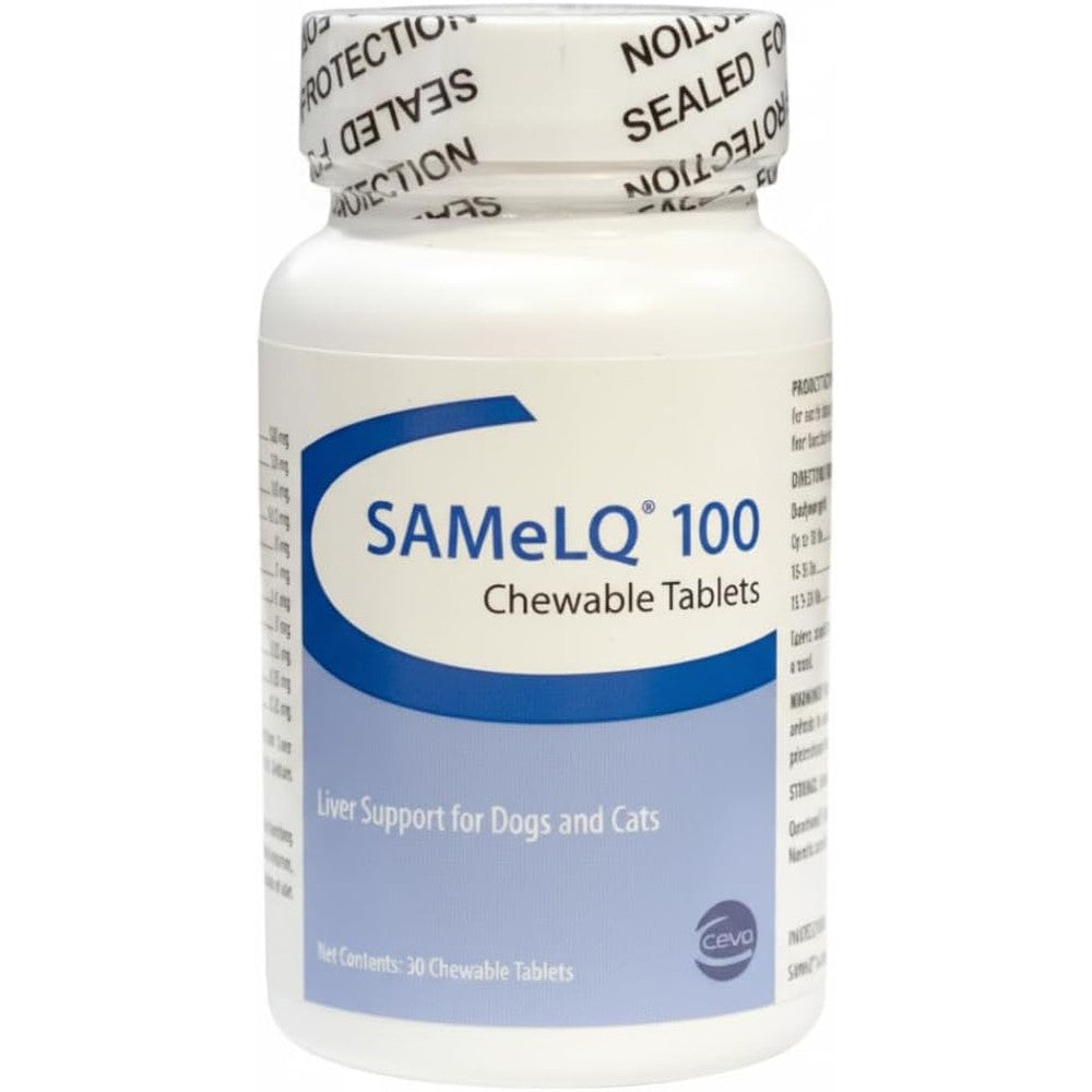 Pet Supplies Online SAMeLQ 100mg Liver Support For Dogs And Cats 30 Chewable Tablets - Image 1