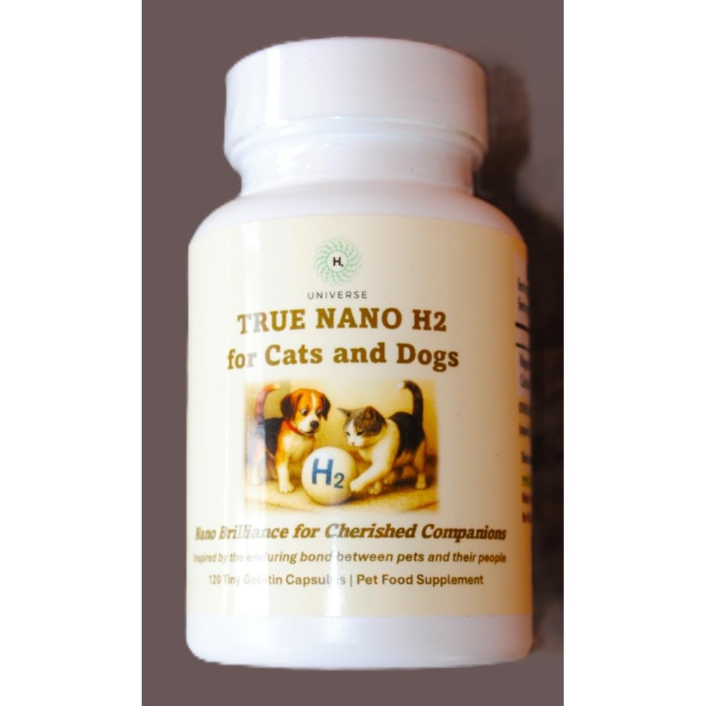 True Nano H2 molecular hydrogen supplement for cats and dogs front view