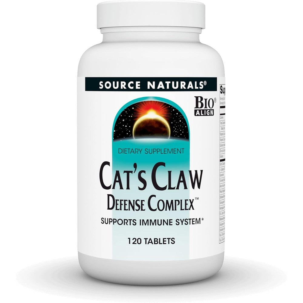 Source Naturals Cat's Claw Defense Complex front view for immune support