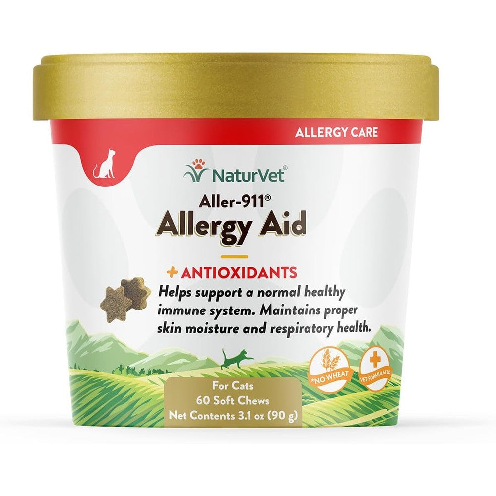 NaturVet Aller-911 Allergy Aid Plus Antioxidants for Cats front view