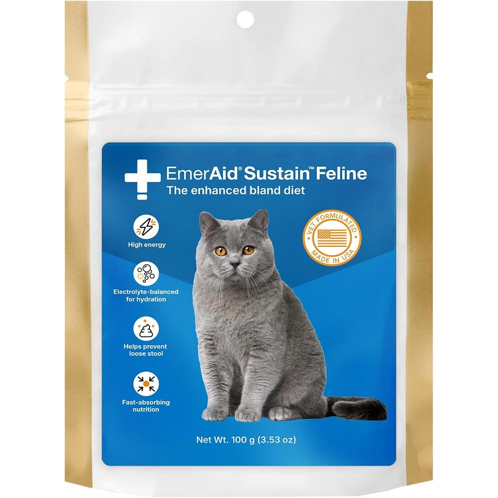 EmerAid Sustain Feline Recovery Food powder bag front view