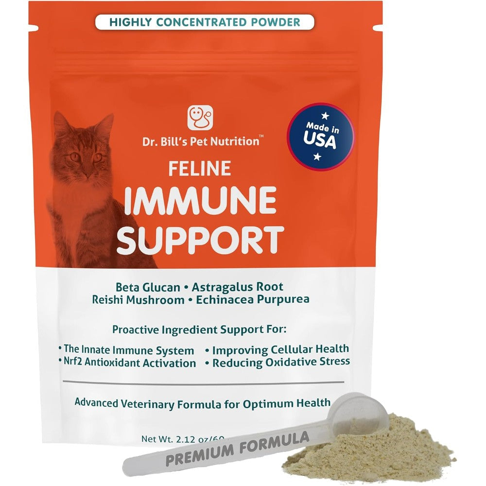 Dr. Bill's Feline Immune Support 60 gram pouch front view