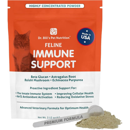 Dr. Bill's Feline Immune Support 60 gram pouch front view