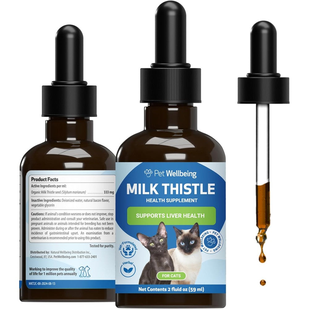 Pet Wellbeing Milk Thistle for Cats bottle front view