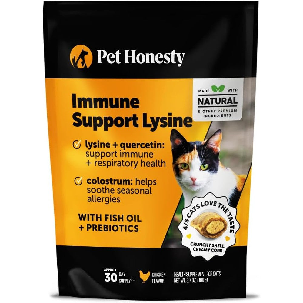 Pet Honesty Cat Immune Support Lysine front view packaging