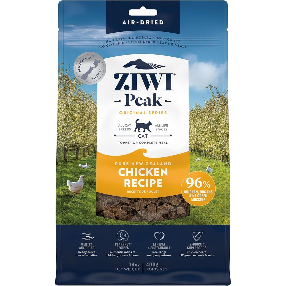 Ziwi Peak Air Dried Cat Food Free Range Chicken Recipe High Protein Grain Free Limited Ingredient With Superfoods 14 Ounces