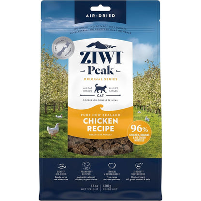 Ziwi Peak Air Dried Cat Food Free Range Chicken Recipe High Protein Grain Free Limited Ingredient With Superfoods 14 Ounces