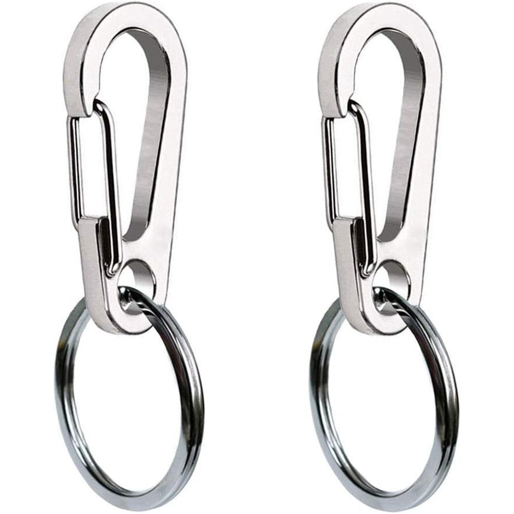 Comtim 2 Pack Dog Tag Clips Stainless Steel Heavy Duty Quick Clips Pet ID Tag Holder for Dog and Cat Collar and Harness