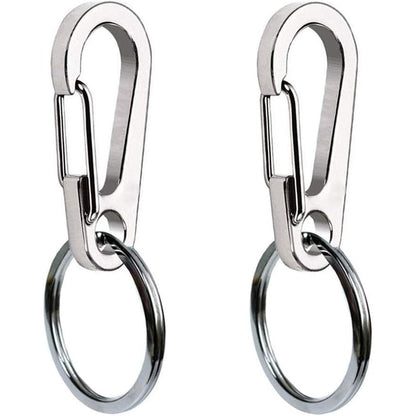 Comtim 2 Pack Dog Tag Clips Stainless Steel Heavy Duty Quick Clips Pet ID Tag Holder for Dog and Cat Collar and Harness