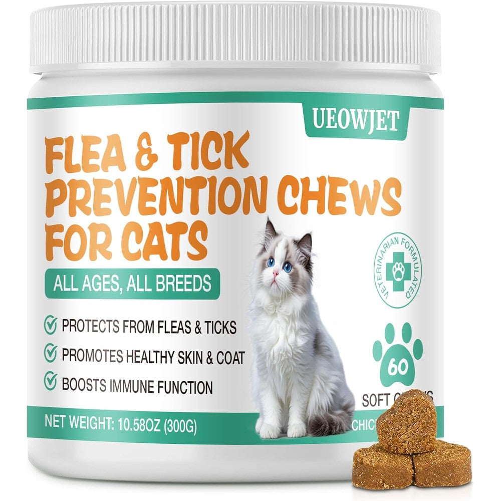 Carmelie flea and tick treatment for cats front bottle view