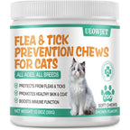 UEOWJET Flea And Tick Prevention For Cats Chewables Oral Supplement Chicken Flavor 200 Count