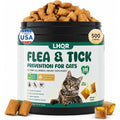 Lhqr flea and tick prevention for cats chicken flavored chews container front view