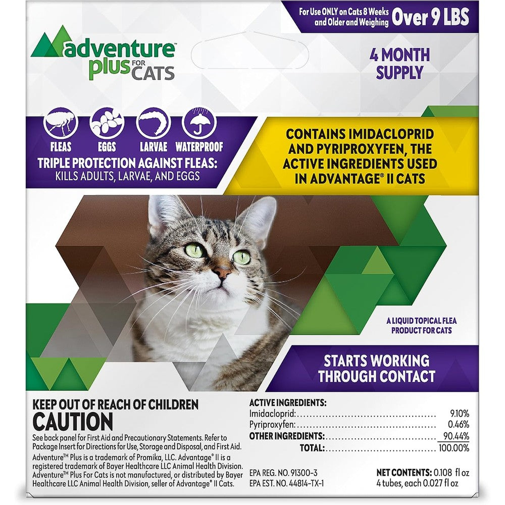 Promika Adventure Plus flea protection for cats front packaging view