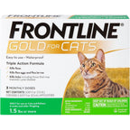 Frontline Gold for Cats Flea and Tick Treatment front packaging showing 3 doses