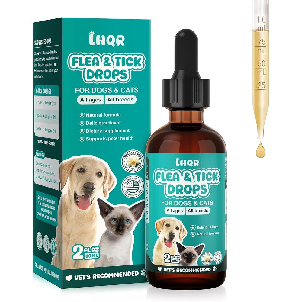 Beloved Pets flea and tick support drops front view authentic pet supplement