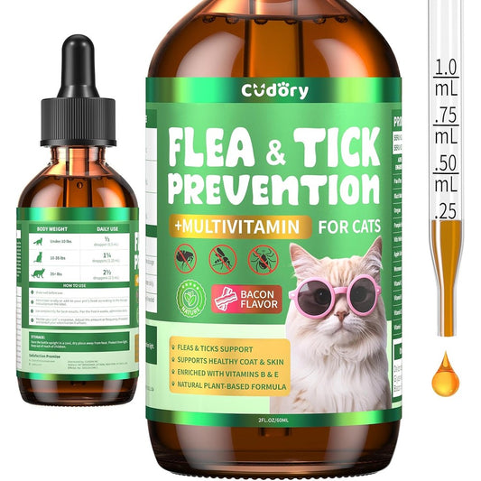 Carmelie Cudory Flea and Tick Support for Cats bottle front view