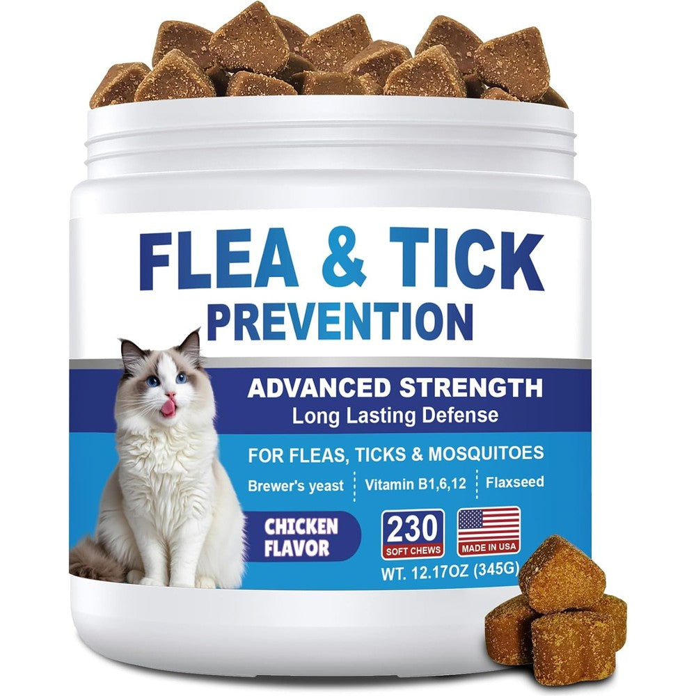 ColEaze Flea and Tick Prevention for Cats Chewables front view container