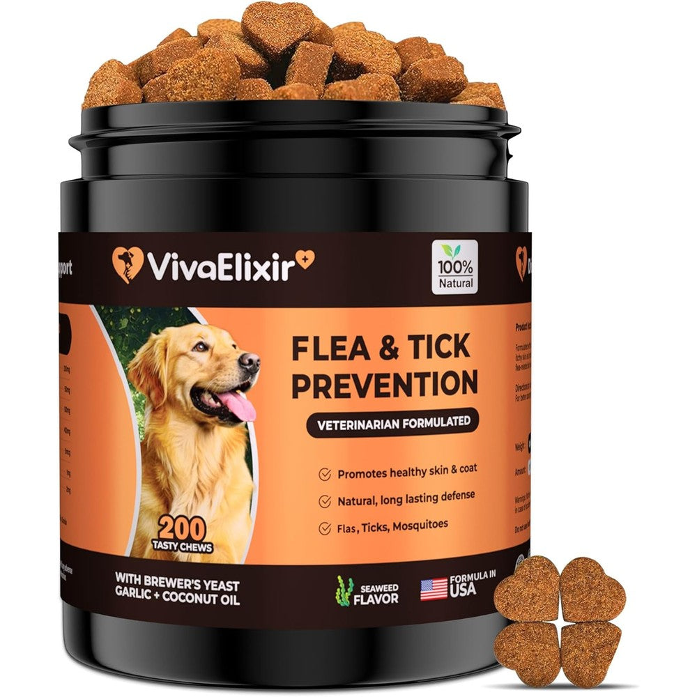VivaElixir Flea and Tick Prevention for Dogs front view natural pest treatment