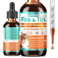 Carmelie natural flea and tick prevention liquid drops for cats front bottle view