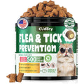 Cudory flea and tick prevention for cats 500 chews container front view showcasing the natural chicken flavor label.