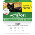 TevraPet Actispot II Flea Treatment for Large Cats front packaging view showcasing six monthly doses