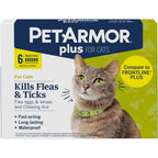 PetArmor Plus Flea and Tick Prevention for Cats packaging front view showing 6 doses