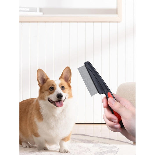 Infinite Paradise metal flea combs for dogs and cats front view