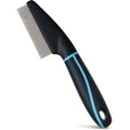 Nadusep Premium Flea Comb For Dogs And Cats With Stainless Steel Teeth And Anti-Slip Handle For Pet Grooming And Tick Removal