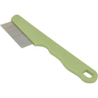 Safari Pet Products Flea And Tick Comb For Cats And Kittens With Stainless Steel Teeth And Ergonomic Green Handle For Grooming