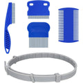 JOR cat collar and combs combo kit front view for pet tick management