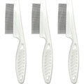 55 TRENDS 3-Piece Flea and Lice Comb Set front view of stainless steel pet grooming tools.