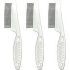 55 TRENDS 3-Piece Flea and Lice Comb Set front view of stainless steel pet grooming tools.