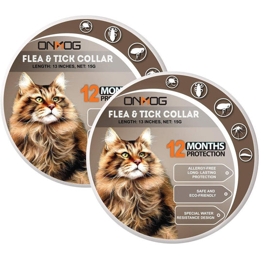 Parenda Flea And Tick Collar For Cats 8 Month Protection Natural Essential Oil Treatment And Prevention With Tick Removal Tools 2 Pack