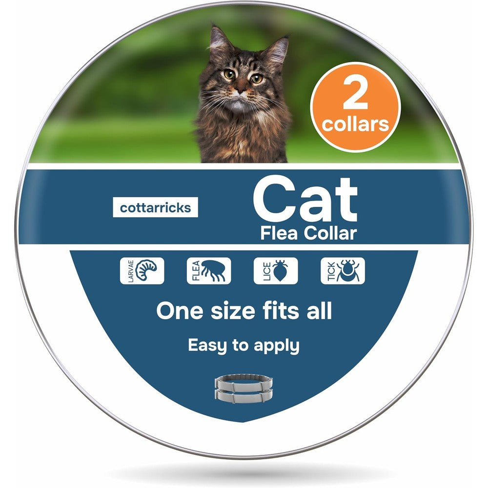 Zodiac Flea And Tick Prevention Collar For Cats 2 Count Adjustable Waterproof Protection