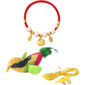 BXUJFFABS Camphor Wood Pet Collar Natural Adjustable Solid Wood Necklace For Dogs And Cats With Bonus Motion Activated Sound Bird Toy