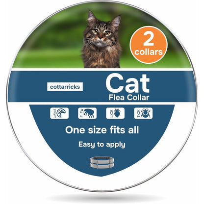 Zodiac Flea And Tick Prevention Collar For Cats 2 Count Adjustable Waterproof Protection